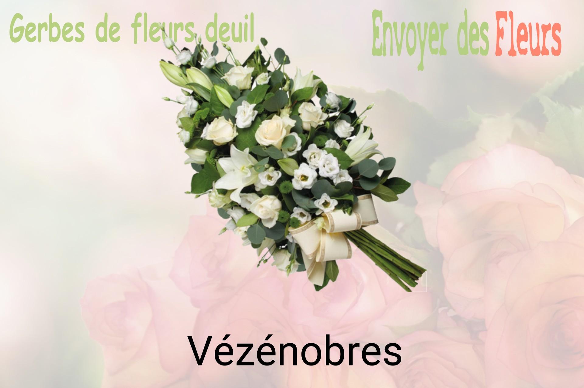 Gerbe de fleurs de deuil livrée à Vézénobres